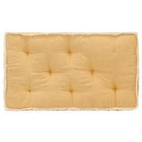 Cojín para sofá de palets amarillo 73x40x7 cm