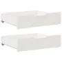 Drawers under bed 2 units solid white pine wood 65x55x16 cm by , Home storage drawers - Ref: Foro24-850936, Price: 67,12 €, D...