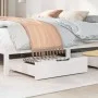 Drawers under bed 2 units solid white pine wood 65x55x16 cm by , Home storage drawers - Ref: Foro24-850936, Price: 67,12 €, D...