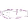 Cajones debajo cama 2 uds madera maciza pino blanco 65x55x16 cm