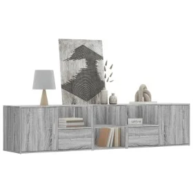 Corner furniture made of gray Sonoma engineered wood, 200x40x45 cm by , Closets and storage - Ref: Foro24-3307833, Price: 127...