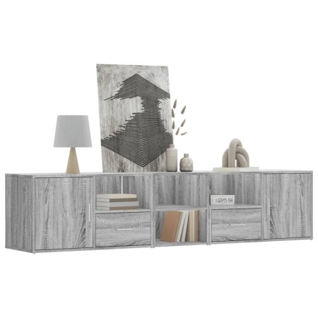 Eckschrank aus grauem Sonoma-Ingenieurholz 200x40x45 cm von , Schränke und Lagerung - Ref: Foro24-3307833, Preis: 129,69 €, R...