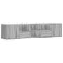 Corner furniture made of gray Sonoma engineered wood, 200x40x45 cm by , Closets and storage - Ref: Foro24-3307833, Price: 127...