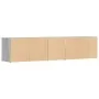 Corner furniture made of gray Sonoma engineered wood, 200x40x45 cm by , Closets and storage - Ref: Foro24-3307833, Price: 127...