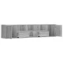 Corner furniture made of gray Sonoma engineered wood, 200x40x45 cm by , Closets and storage - Ref: Foro24-3307833, Price: 127...