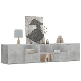 Eckschrank aus grauem Beton-Ingenieurholz 200x40x45 cm von , Schränke und Lagerung - Ref: Foro24-3307831, Preis: 125,96 €, Ra...