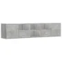 Corner furniture made of gray concrete engineered wood, 200x40x45 cm by , Closets and storage - Ref: Foro24-3307831, Price: 1...
