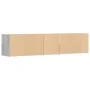 Corner furniture made of gray concrete engineered wood, 200x40x45 cm by , Closets and storage - Ref: Foro24-3307831, Price: 1...