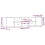 Mueble de esquina madera ingeniería gris hormigón 200x40x45 cm de , Armarios y almacenamiento - Ref: Foro24-3307831, Precio: ...