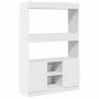 Hoher Schrank aus weißem Ingenieurholz 92x33x140 cm von , Bücherregale und Regale - Ref: Foro24-3309609, Preis: 94,94 €, Raba...