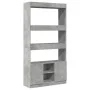 Tall engineered wood sideboard in gray concrete 92x33x180 cm by , Bookcases and shelves - Ref: Foro24-3309621, Price: 105,11 ...
