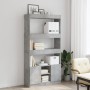 Tall engineered wood sideboard in gray concrete 92x33x180 cm by , Bookcases and shelves - Ref: Foro24-3309621, Price: 106,37 ...