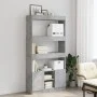 Tall engineered wood sideboard in gray concrete 92x33x180 cm by , Bookcases and shelves - Ref: Foro24-3309621, Price: 105,11 ...