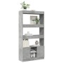 Tall engineered wood sideboard in gray concrete 92x33x180 cm by , Bookcases and shelves - Ref: Foro24-3309621, Price: 106,37 ...