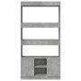 Tall engineered wood sideboard in gray concrete 92x33x180 cm by , Bookcases and shelves - Ref: Foro24-3309621, Price: 106,37 ...
