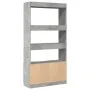 Tall engineered wood sideboard in gray concrete 92x33x180 cm by , Bookcases and shelves - Ref: Foro24-3309621, Price: 105,11 ...