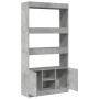 Tall engineered wood sideboard in gray concrete 92x33x180 cm by , Bookcases and shelves - Ref: Foro24-3309621, Price: 106,37 ...
