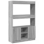 Tall Sonoma gray engineered wood sideboard 92x33x140 cm by , Bookcases and shelves - Ref: Foro24-3309614, Price: 94,14 €, Dis...