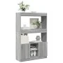 Tall Sonoma gray engineered wood sideboard 92x33x140 cm by , Bookcases and shelves - Ref: Foro24-3309614, Price: 94,14 €, Dis...