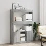 Tall Sonoma gray engineered wood sideboard 92x33x140 cm by , Bookcases and shelves - Ref: Foro24-3309614, Price: 94,14 €, Dis...