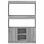 Tall Sonoma gray engineered wood sideboard 92x33x140 cm by , Bookcases and shelves - Ref: Foro24-3309614, Price: 95,26 €, Dis...