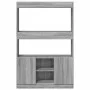 Tall Sonoma gray engineered wood sideboard 92x33x140 cm by , Bookcases and shelves - Ref: Foro24-3309614, Price: 94,14 €, Dis...