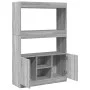 Tall Sonoma gray engineered wood sideboard 92x33x140 cm by , Bookcases and shelves - Ref: Foro24-3309614, Price: 94,14 €, Dis...