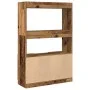 Tall wooden sideboard with aged engineered wood, 92x33x140 cm. by , Bookcases and shelves - Ref: Foro24-3309616, Price: 91,54...