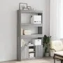 Aparador alto madera de ingeniería gris Sonoma 92x33x180 cm de , Librerías y estanterías - Ref: Foro24-3309623, Precio: 114,8...