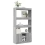 Aparador alto madera de ingeniería gris Sonoma 92x33x180 cm de , Librerías y estanterías - Ref: Foro24-3309623, Precio: 114,8...