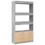 Aparador alto madera de ingeniería gris Sonoma 92x33x180 cm de , Librerías y estanterías - Ref: Foro24-3309623, Precio: 114,8...