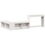Mueble con escritorio madera maciza pino blanco 232x112x75 cm de , Mesitas de noche - Ref: Foro24-855760, Precio: 202,58 €, D...
