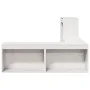 Mueble con escritorio madera maciza pino blanco 232x112x75 cm de , Mesitas de noche - Ref: Foro24-855760, Precio: 199,41 €, D...