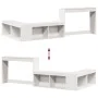 Mueble con escritorio madera maciza pino blanco 232x112x75 cm de , Mesitas de noche - Ref: Foro24-855760, Precio: 199,41 €, D...