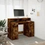 Desk with LED lighting, engineered smoked oak wood, 120x55x91 cm by , Desks - Ref: Foro24-3309415, Price: 168,21 €, Discount: %