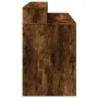 Desk with LED lighting, engineered smoked oak wood, 120x55x91 cm by , Desks - Ref: Foro24-3309415, Price: 168,21 €, Discount: %