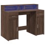 Schreibtisch mit LED-Beleuchtung, aus braunem Eichenholz, 120x55x91 cm. von , Schreibtische - Ref: Foro24-3309417, Preis: 180...