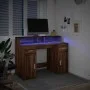 Schreibtisch mit LED-Beleuchtung, aus braunem Eichenholz, 120x55x91 cm. von , Schreibtische - Ref: Foro24-3309417, Preis: 177...