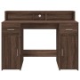 Schreibtisch mit LED-Beleuchtung, aus braunem Eichenholz, 120x55x91 cm. von , Schreibtische - Ref: Foro24-3309417, Preis: 180...