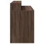 Desk with LED lights, engineered wood, brown oak, 120x55x91 cm by , Desks - Ref: Foro24-3309417, Price: 177,33 €, Discount: %