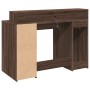 Schreibtisch mit LED-Beleuchtung, aus braunem Eichenholz, 120x55x91 cm. von , Schreibtische - Ref: Foro24-3309417, Preis: 180...