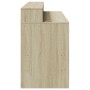 Desk with LED lighting, engineered wood in Sonoma oak, 140x55x91 cm. by , Desks - Ref: Foro24-3309422, Price: 193,10 €, Disco...
