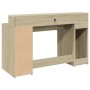 Desk with LED lighting, engineered wood in Sonoma oak, 140x55x91 cm. by , Desks - Ref: Foro24-3309422, Price: 193,10 €, Disco...