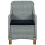 Garden chairs with cushions 2 pcs light gray synthetic rattan by vidaXL, Garden chairs - Ref: Foro24-313317, Price: 225,33 €,...