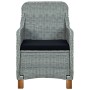 Gartenstühle mit Kissen 2 Stk. synthetisches Rattan hellgrau von vidaXL, Gartenstühle - Ref: Foro24-313317, Preis: 229,16 €, ...