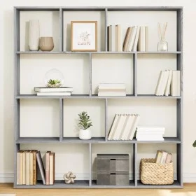 Engineered wood bookshelf in Sonoma gray, 132x29x141.5 cm by , Bookcases and shelves - Ref: Foro24-3310312, Price: 106,83 €, ...