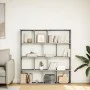 Engineered wood bookshelf in Sonoma gray, 132x29x141.5 cm by , Bookcases and shelves - Ref: Foro24-3310312, Price: 106,83 €, ...