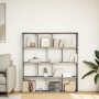 Regal aus Sonoma-Engineering-Holz in Grau, 132x29x141,5 cm. von , Bücherregale und Regale - Ref: Foro24-3310312, Preis: 108,2...