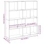 Engineered wood bookshelf in Sonoma gray, 132x29x141.5 cm by , Bookcases and shelves - Ref: Foro24-3310312, Price: 106,83 €, ...