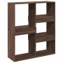 Raumteiler aus braunem Eichenholz 100x33x115 cm von , Bücherregale und Regale - Ref: Foro24-3309552, Preis: 75,19 €, Rabatt: %